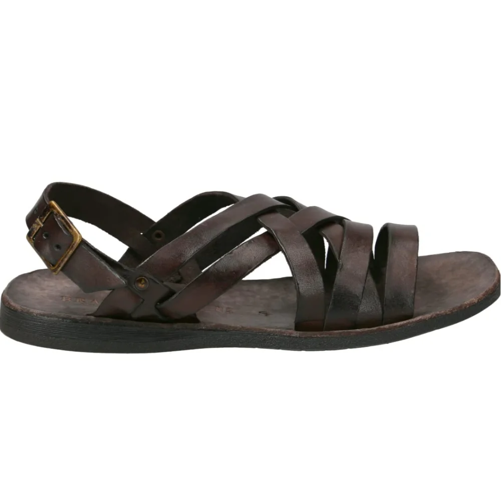 Brador Women's Luke Schuhe Dark Brown Leather Sandal Size 38.Made In Italy - Picture 3 of 15